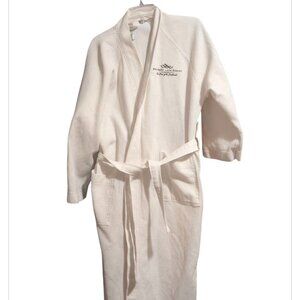 westward Look Resort Robe white Waffle Weave Unisex XL with Pockets Full Body